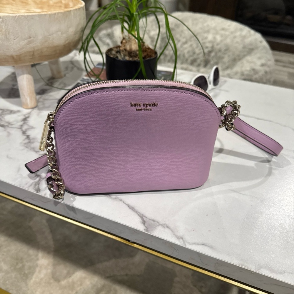 Kate Spade Purple Crossbody Bag with Silver Hardware